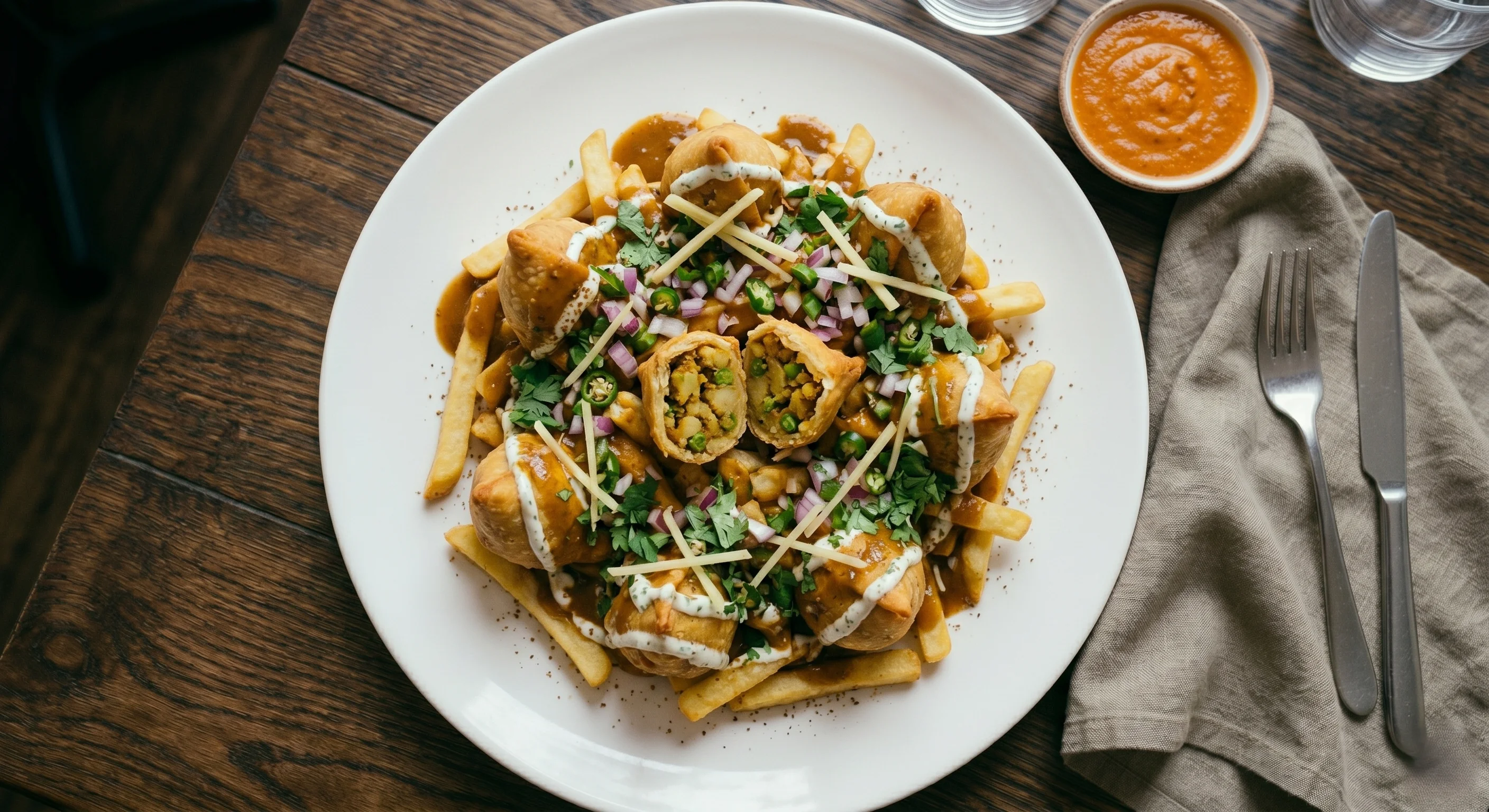 Butter Chicken Wrap and Paneer Pakora at Taj Mahal Food, London, ON